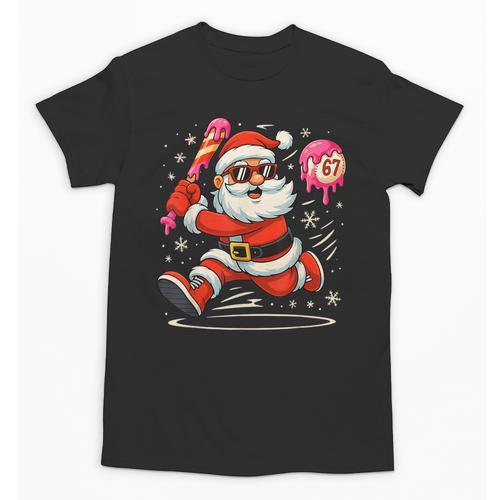Baseball Santa 67 Baseball Christmas Pajamas Xmas Men Boy 67 Unisex T-Shirt - Sportilla