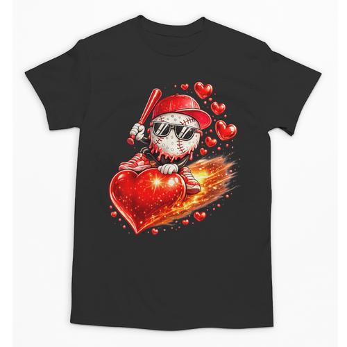 Baseball Valentine's Day Drip Ice Cream Team Unisex T-Shirt - Sportilla