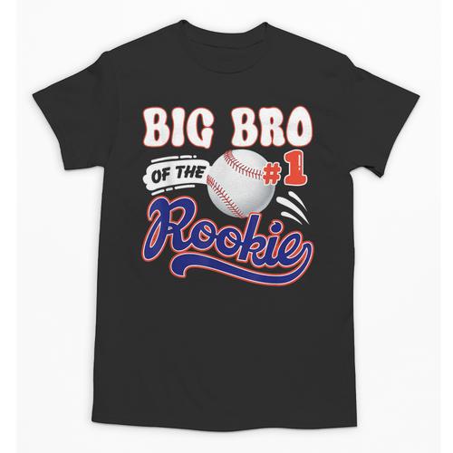Big Bro Rookie Of Year 1st Birthday Baseball Theme Matching Unisex T-Shirt - Sportilla