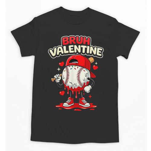 Bruh Valentine Baseball Drip Icecream Apparel Men Youth Boys Unisex T-Shirt - Sportilla