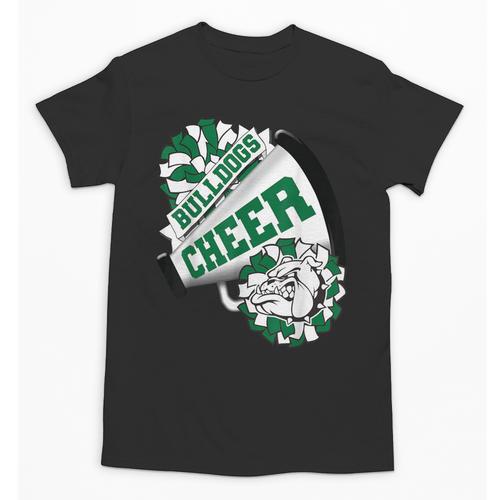 Bulldogs Cheerleading Back To School Cheer Team Spirit Green Unisex T-Shirt - Savourry