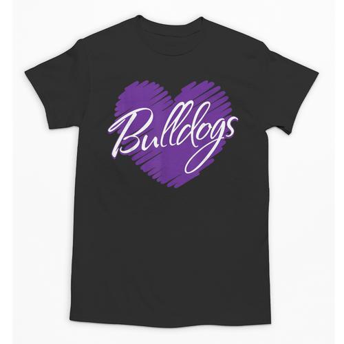 Bulldogs Heart Back To School Spirit P Unisex T-Shirt - Savourry