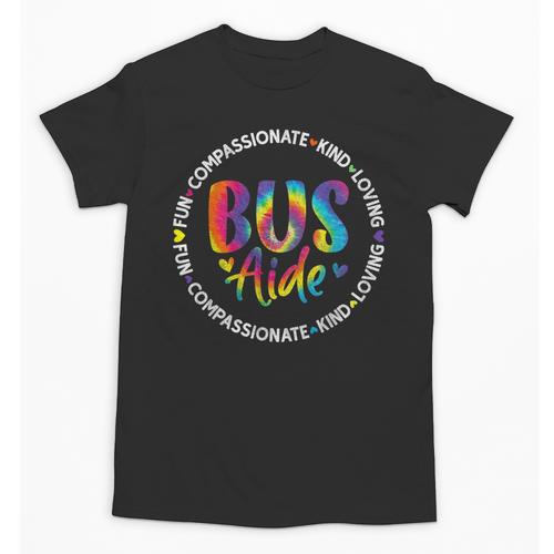 Bus Driver Aide Back To School Bus Driver Tie Dye Unisex T-Shirt - Savourry