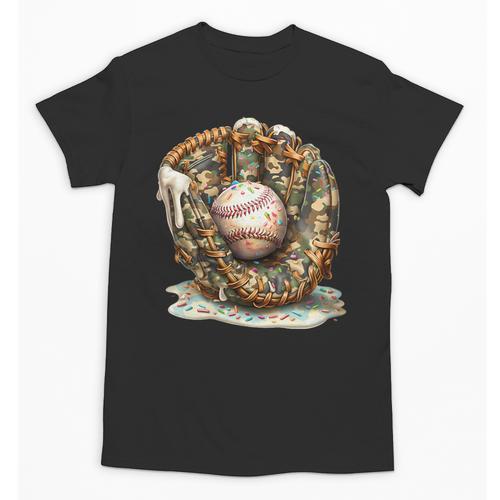 Camo Baseball Gloves Lifestyle 101 Apparel Drip Ice Cream Unisex T-Shirt - Sportilla