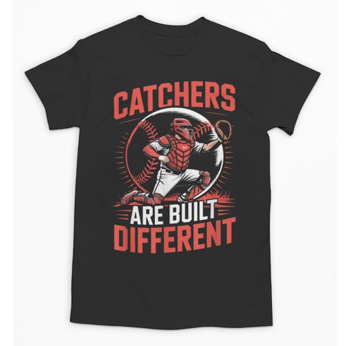 Catchers Are Built Different Baseball Catcher Unisex T-Shirt - Sportilla