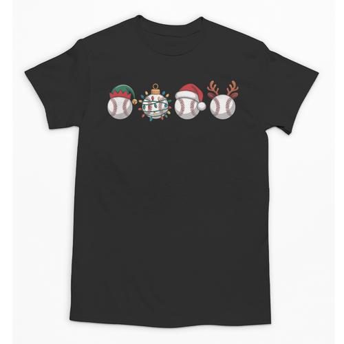 Christmas Baseball Player X-Mas Balls Unisex T-Shirt - Sportilla