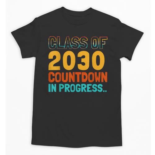 Class Of 2030 Countdown In Progress Fun Back To School Retro Unisex T-Shirt - Savourry