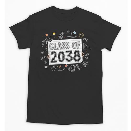 Class Of 2038 Grow Wiith Me School Back To School First Day Unisex T-Shirt - Savourry