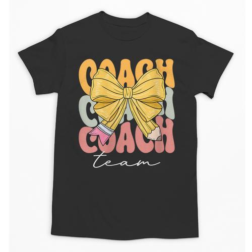 Coach Team Groovy Coquette Bow Cute Back To School Unisex T-Shirt - Savourry