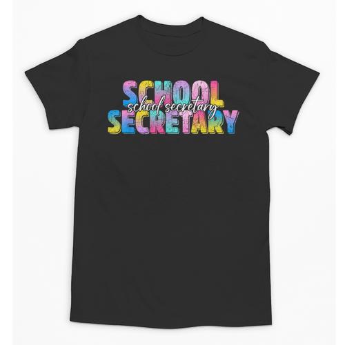 Colorful School Secretary Back To School Rainbow Unisex T-Shirt - Savourry