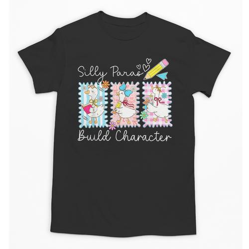Coquette Back To School Silly Paras Build Character Unisex T-Shirt - Savourry