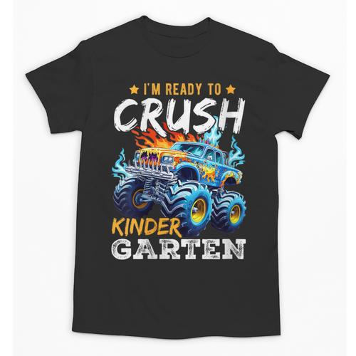 Crush Kindergarten Monster Truck Back To School Boys Unisex T-Shirt - Savourry