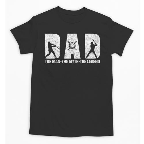 Dad Baseball The Man The Myth The Legend Daddy Father's Day Unisex T-Shirt - Sportilla