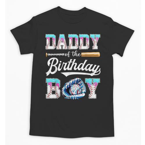 Daddy Of The Birthday Boy Baseball Ice Cream Drip Matching Unisex T-Shirt - Sportilla