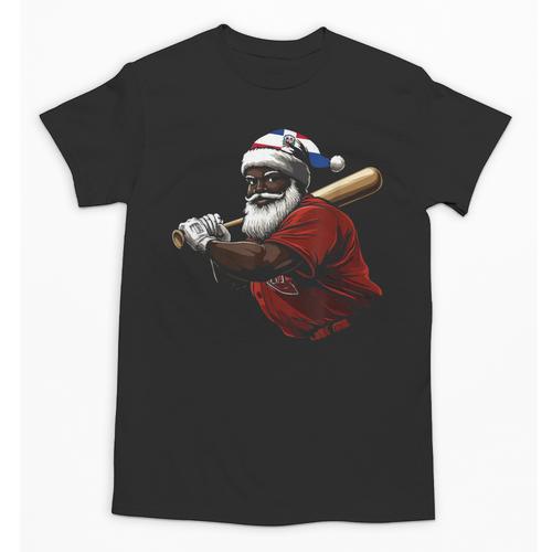 Dominican Republic Santa Christmas Baseball Beisbol Unisex T-Shirt - Sportilla