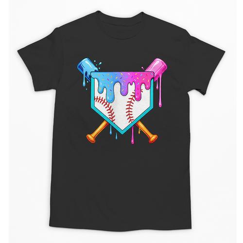 Dripping Baseball Pocket Respect The Drip Boys Baseball Unisex T-Shirt - Sportilla
