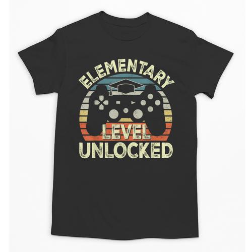 Elementary Level Unlocked Video Game Back To School Boys Unisex T-Shirt - Savourry
