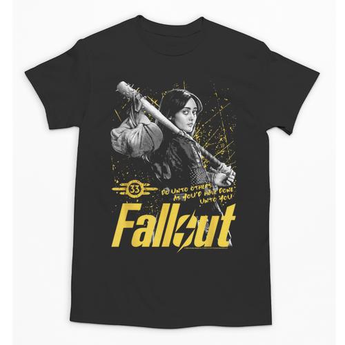 Fallout TV Series Lucy Do Unto Others Baseball Bat Gamer Unisex T-Shirt - Sportilla