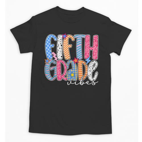 Fifth Grade Vibes 5th Grade Team Retro Back To School Unisex T-Shirt - Savourry