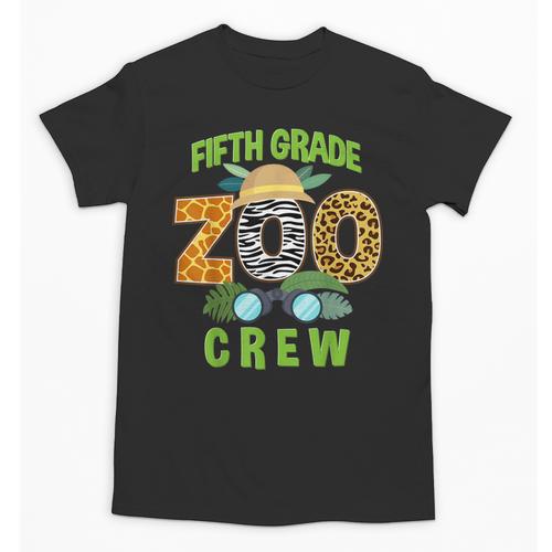 Fifth Grade Zoo Crew Wild Animal Safari Back To School Unisex T-Shirt - Savourry