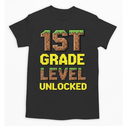 First Day Of 1st Grade Level Unlocked Back To School For Boy Unisex T-Shirt - Savourry