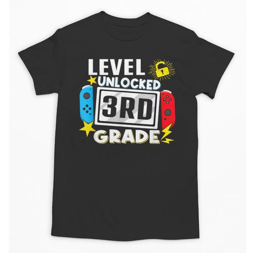 First Day Of 3rd Grade Level Unlocked Game Back To School Unisex T-Shirt - Savourry
