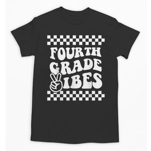 First Day Of Fourth Grade Vibes Girls Back To School Boys Unisex T-Shirt - Savourry