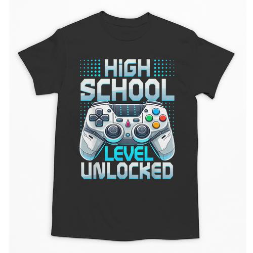 First Day Of High School Level Unlocked Back To School Gamer Unisex T-Shirt - Savourry