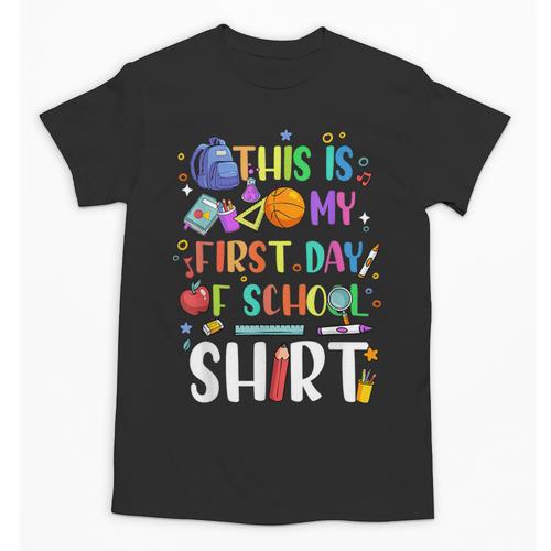 This Is My First Day Of School Boys Girls Kid Back To School Unisex T-Shirt - Savourry