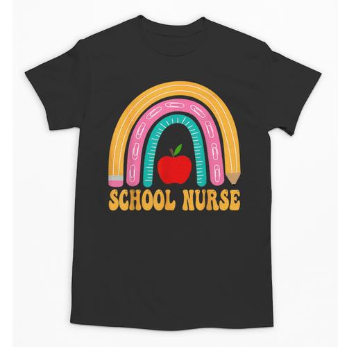 First Day Of School Nurse Back To School Rainbow Pencil Unisex T-Shirt - Savourry