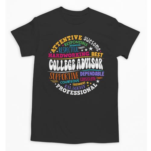 Groovy College Advisor Appreciation Week Back To School Unisex T-Shirt - Savourry