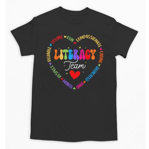 Groovy Literacy Team Reading Appreciation Back To School Unisex T-Shirt - Savourry