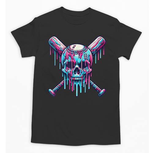 Halloween Baseball Skull Drip Baseball Lifestyle Boy Men Unisex T-Shirt - Sportilla