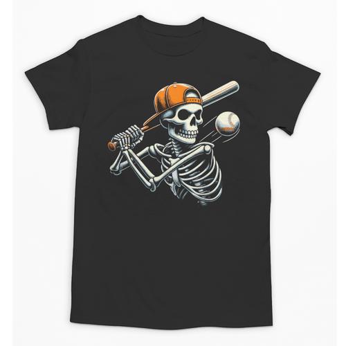 Halloween Boys Batting Skeleton Baseball Unisex T-Shirt - Sportilla