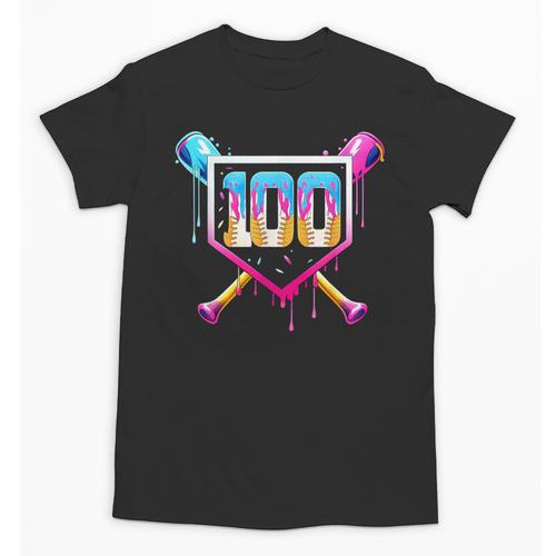 Happy 100 Days Of School Baseball Drip 100th Day Of School Unisex T-Shirt - Sportilla