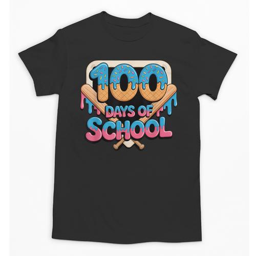 Happy 100 Days Of School Baseball Drip For Kids Teachers Unisex T-Shirt - Sportilla