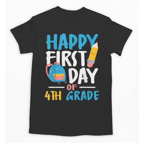 Happy First Day Of 4th Grade Student Back To School Unisex T-Shirt - Savourry