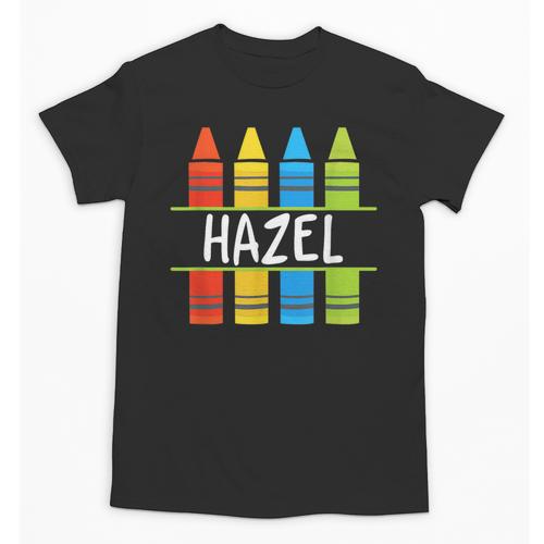 Hazel Crayon Back To School Kids Unisex T-Shirt - Savourry
