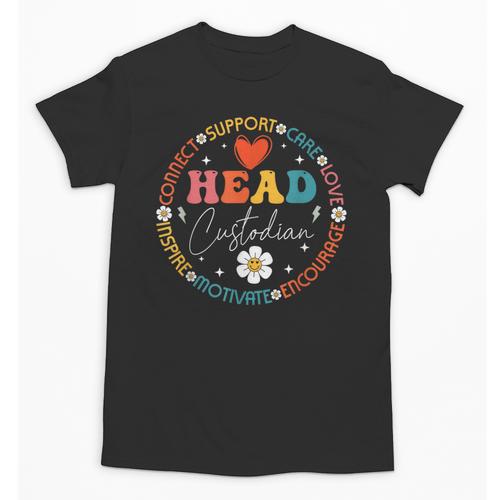 Head Custodian Appreciation Week Back To School Retro Groovy Unisex T-Shirt - Savourry