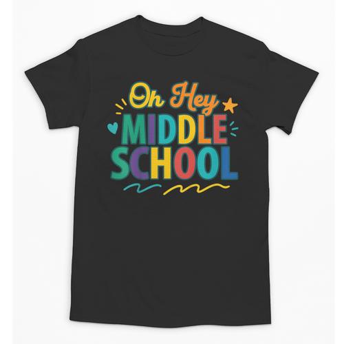 Hey Middle School First Day Back To School Students Unisex T-Shirt - Savourry