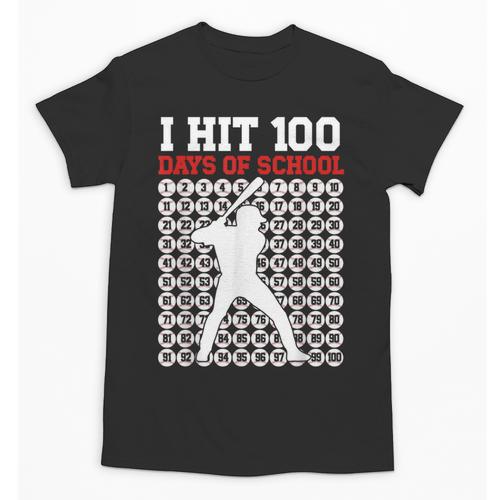 I Hit 100 Days Of School Baseball 100 Day Of School Unisex T-Shirt - Sportilla