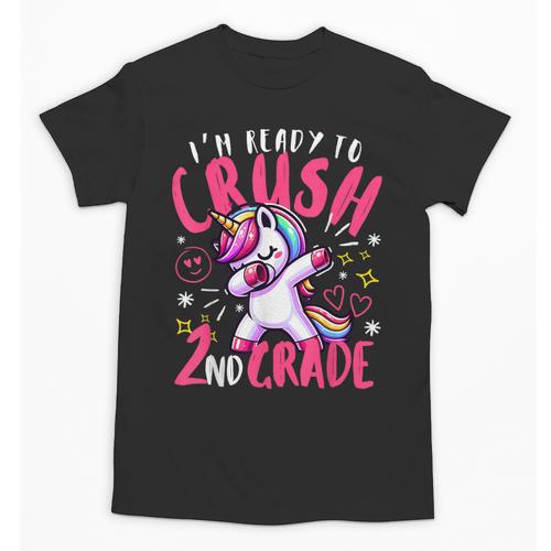 I'm Ready To Crush 2nd Grade Dabbing Unicorn Back To School Unisex T-Shirt - Savourry