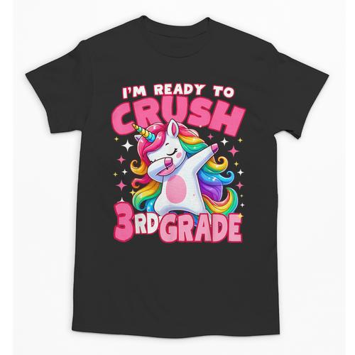 I'm Ready To Crush 3rd Grade Dabbing Unicorn Back To School Unisex T-Shirt - Savourry