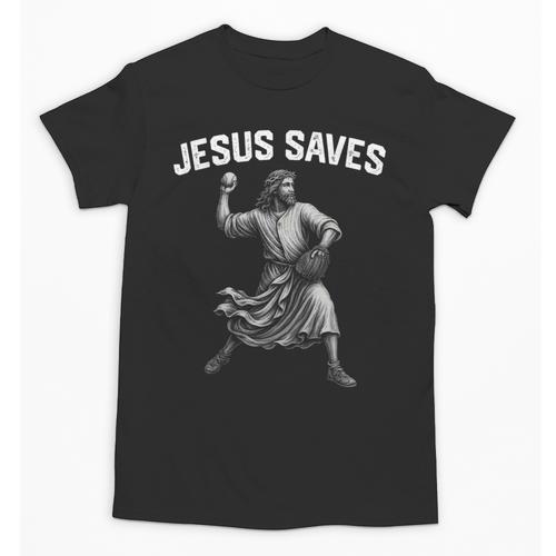 Jesus Saves Shirt Religious Christian Faith Baseball Unisex T-Shirt - Sportilla