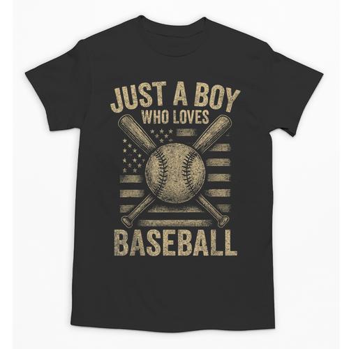 Just a Boy Who Loves Baseball Unisex T-Shirt - Sportilla
