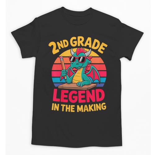 Kids 2nd Grade Dragon Boys Girls Back To School Unisex T-Shirt - Savourry
