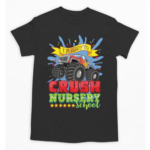 Kids Back To School Monster Truck Nursery Ready Crush First Day Unisex T-Shirt - Savourry