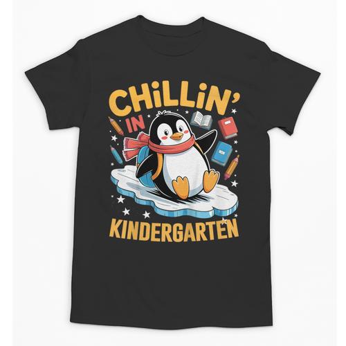 Kids Chillin In Kindergarten Penguin Student Back To School Boys Unisex T-Shirt - Savourry