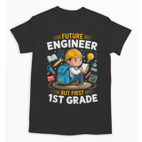 Kids Future Engineer 1st Grade Student Back To School Boys Kid Unisex T-Shirt - Savourry