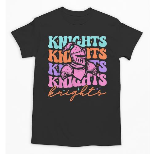 Knights Mascot Back To School Spirit Sports Men Women Groovy Unisex T-Shirt - Savourry